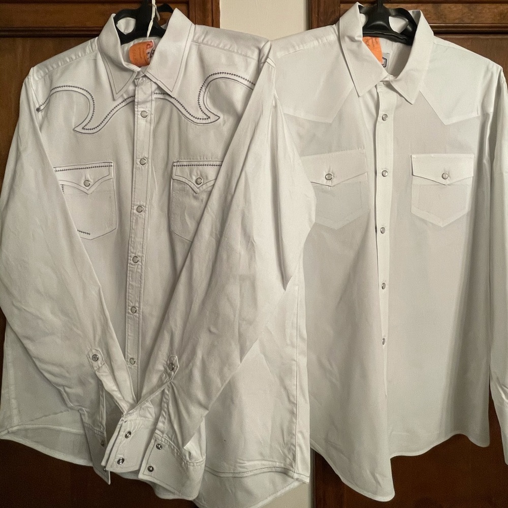 Rock 47 by Wrangler and Gibson dress shirts